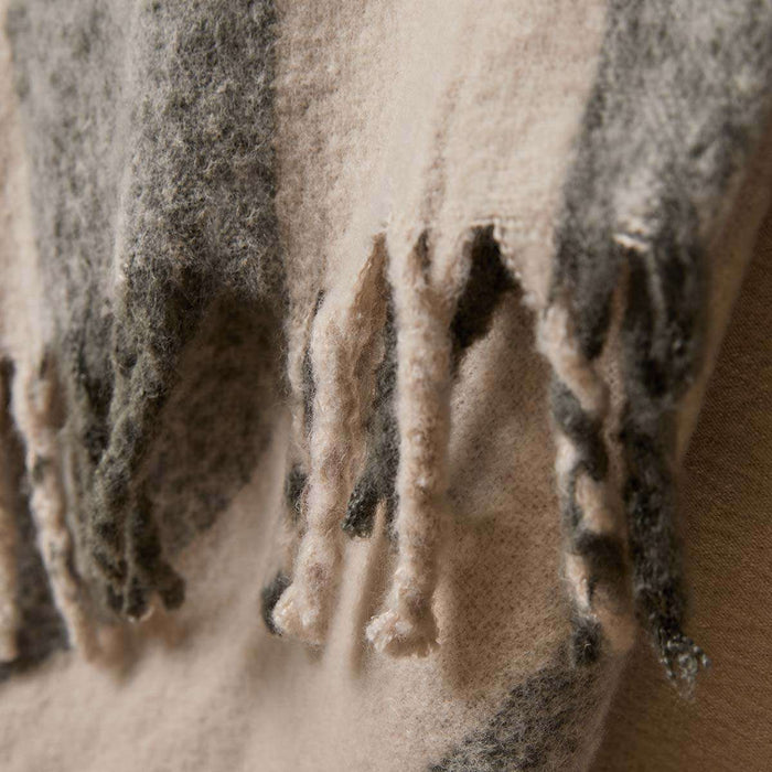Mocka Stripe Throw Blanket - Olive