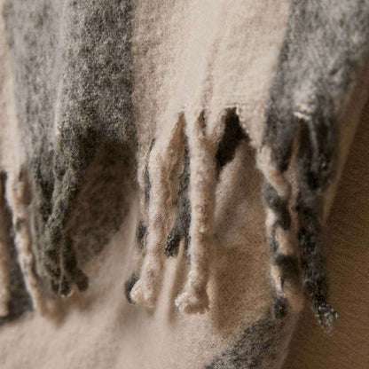 Mocka Stripe Throw Blanket - Olive