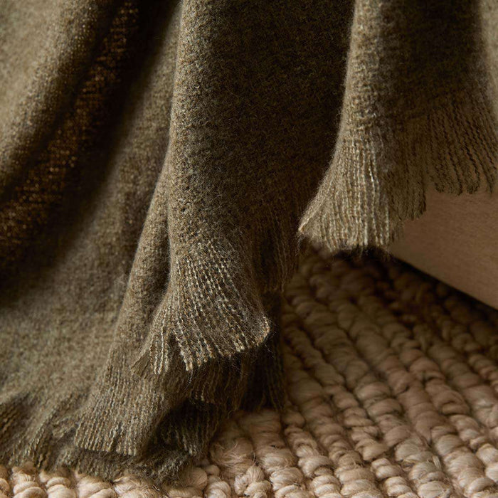 Mocka Throw Blanket - Dark Green