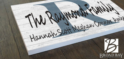 Monogram Family Name Signs