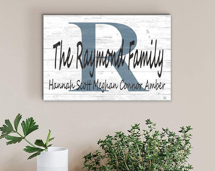 monogram family sign