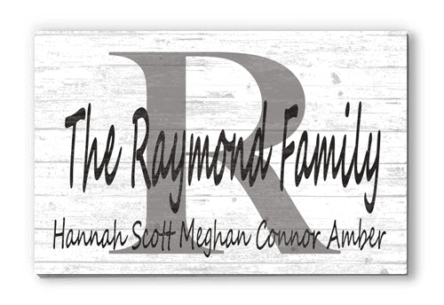 personalized family name sign