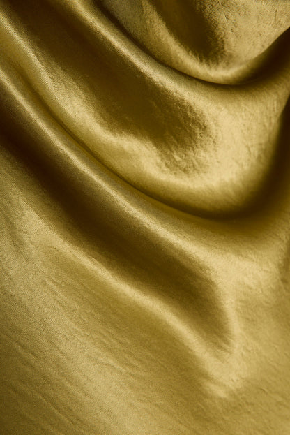 Natalia Chartreuse Satin Maxi Dress