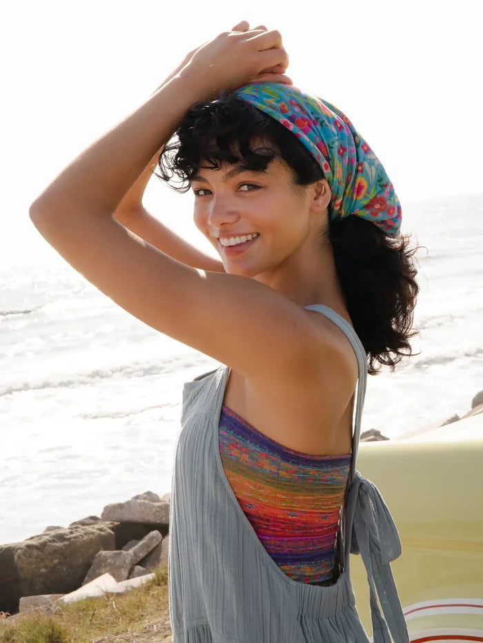 Natural Life Full Bandeau Headband- Rainbow Borders