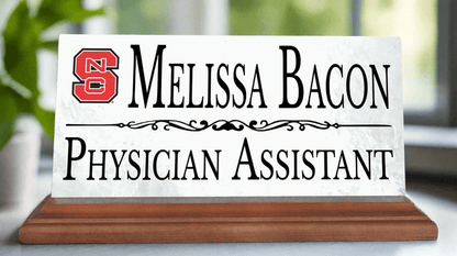 NC State Nameplate for Desk or Shelf for Alumni, or Graduation Gift - Broad Bay Personalized Gifts Shipped Fast