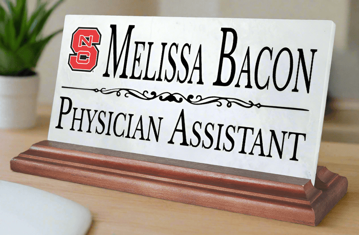 NC State Nameplate for Desk or Shelf for Alumni, or Graduation Gift - Broad Bay Personalized Gifts Shipped Fast