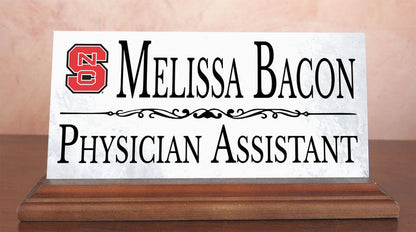 NC State Nameplate for Desk or Shelf for Alumni, or Graduation Gift - Broad Bay Personalized Gifts Shipped Fast