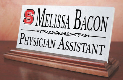 NC State Nameplate for Desk or Shelf for Alumni, or Graduation Gift - Broad Bay Personalized Gifts Shipped Fast