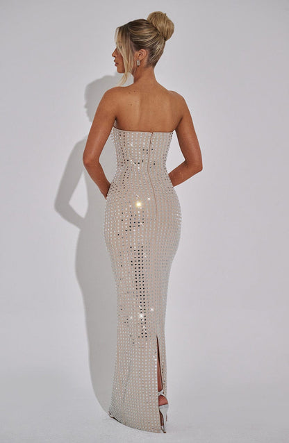 Neriah Maxi Dress - Nude Dress Babyboo Fashion Premium Exclusive Design