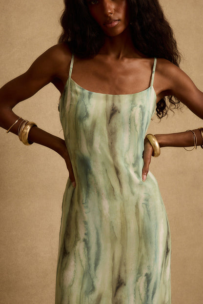 Nerissa Sage Chiffon Maxi Dress