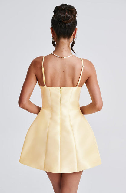 Nicole Mini Dress - Lemon Dress Babyboo Fashion Premium Exclusive Design