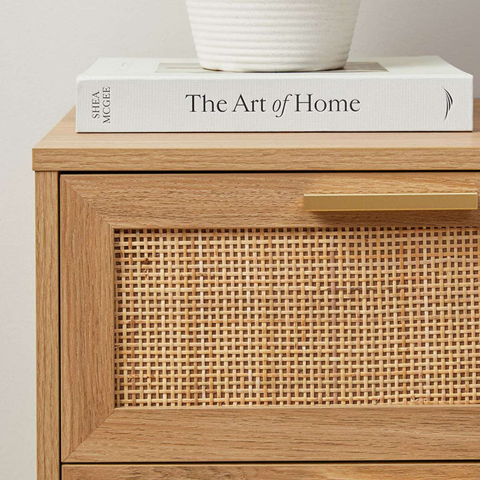 Noosa Rattan Bedside Table - Natural