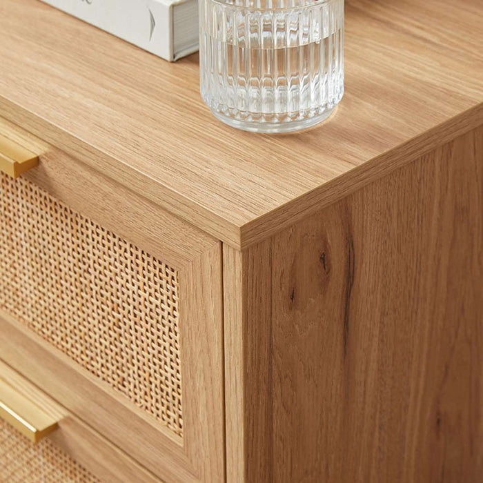 Noosa Rattan Bedside Table - Natural