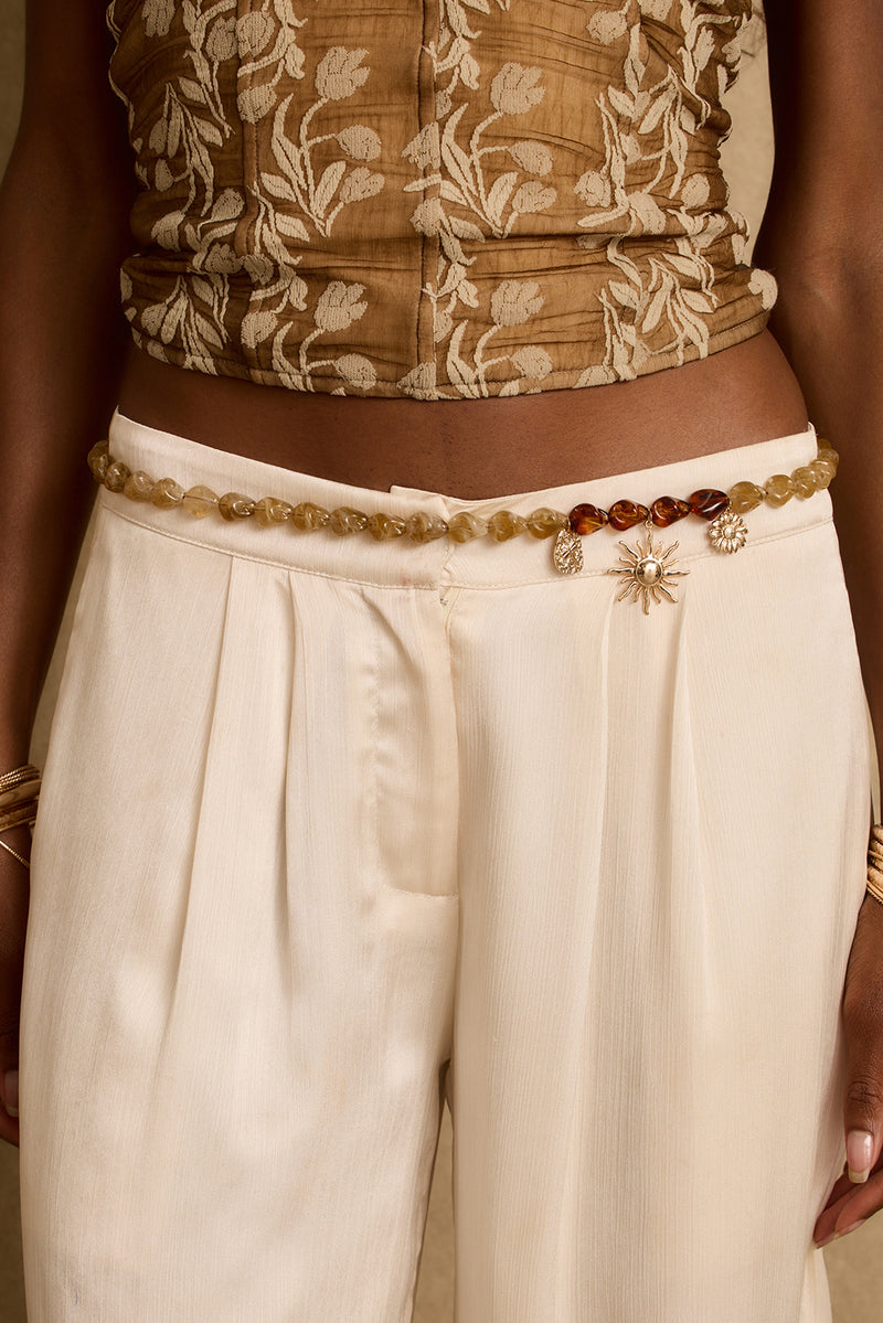 Novara Beaded Charm Chain Belt