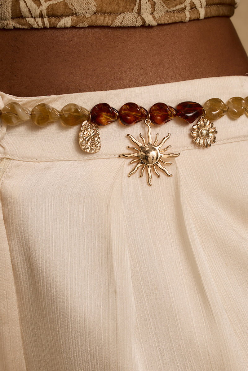 Novara Beaded Charm Chain Belt