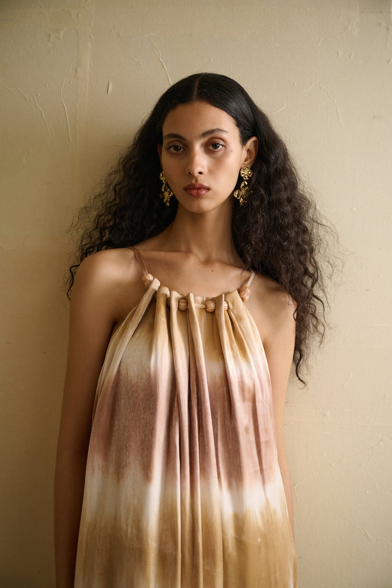 Ombre halterneck dress