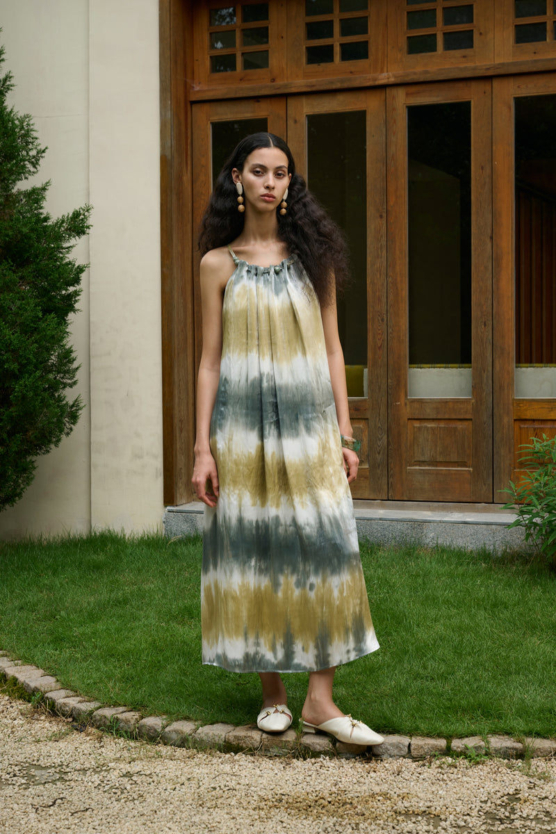 Ombre halterneck dress