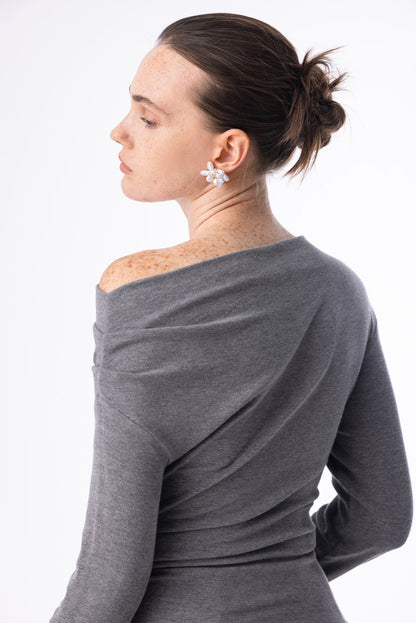 One shoulder cutout top