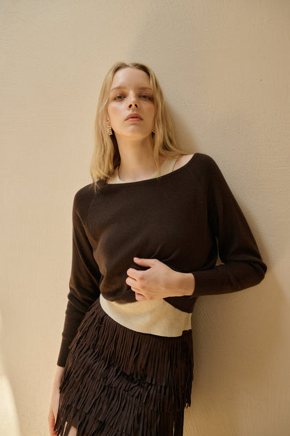 One shoulder two-piece set