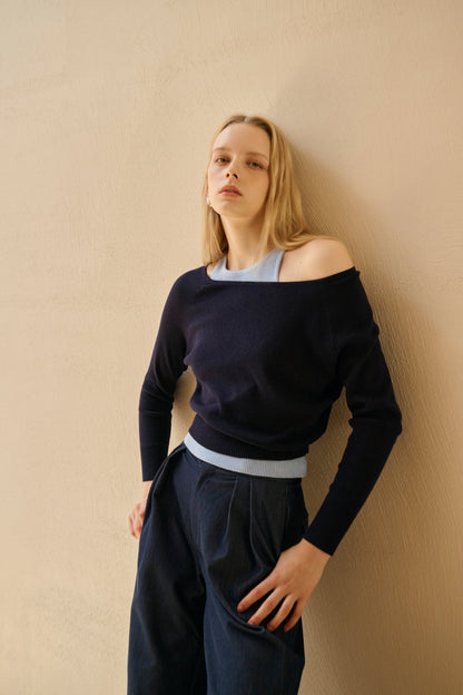 One shoulder two-piece set