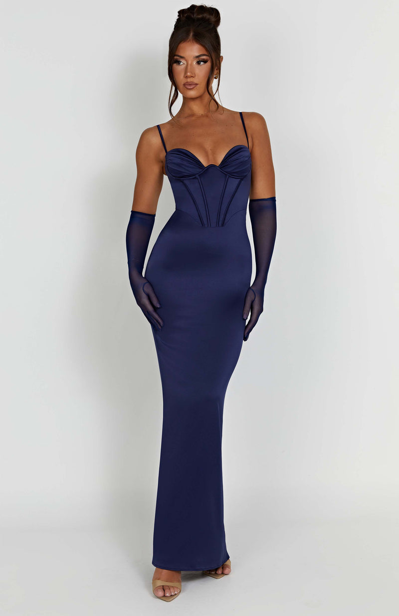 Onika Maxi Dress - Navy Dress Babyboo Fashion Premium Exclusive Design