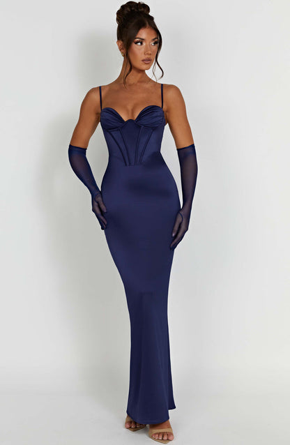 Onika Maxi Dress - Navy Dress Babyboo Fashion Premium Exclusive Design
