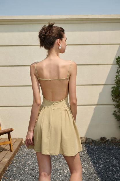 Open back mini dress
