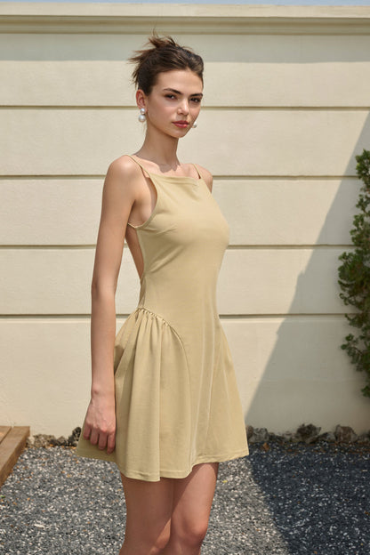 Open back mini dress