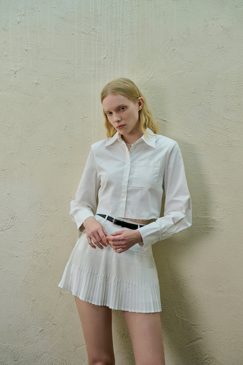 Open back shirt & skirt