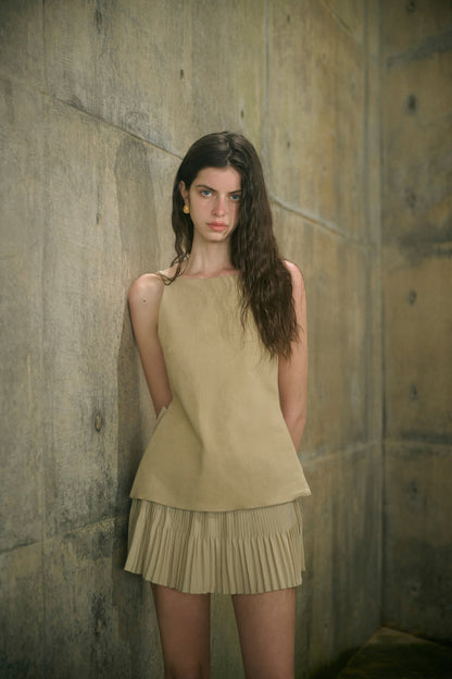 Open back tank & skirt
