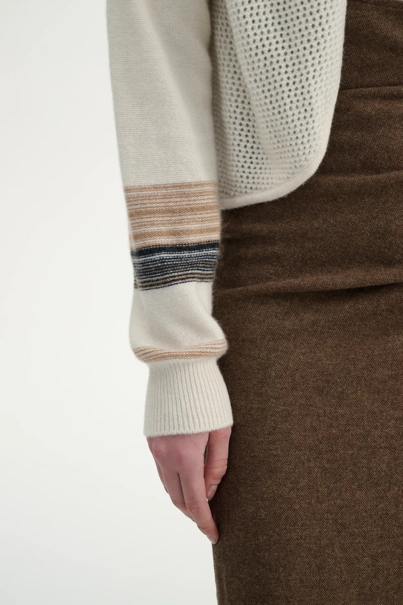 Open placket cashmere cardigan