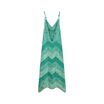 Open V back dress