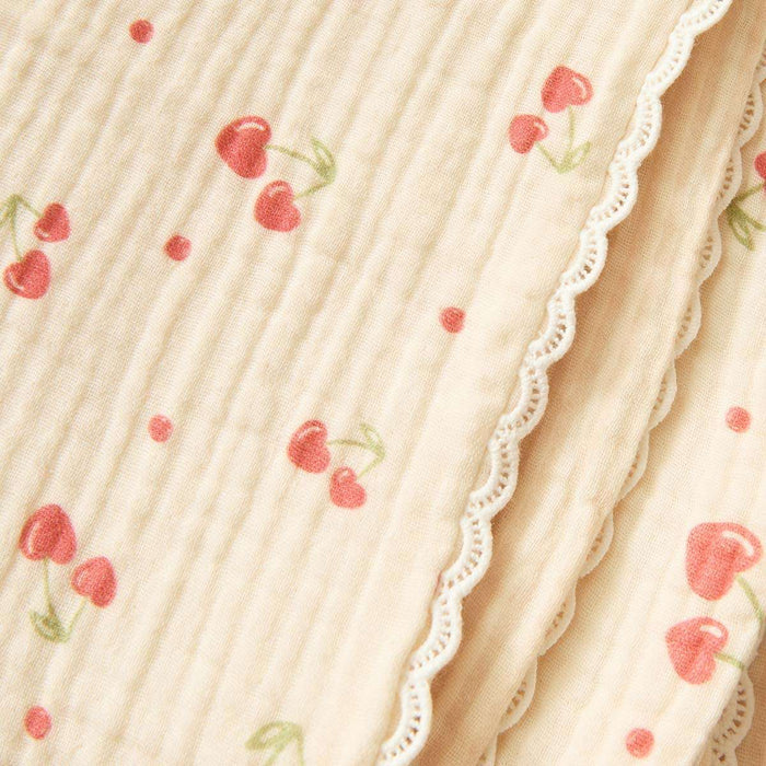 Organic Cotton Blanket - Cherry Heart