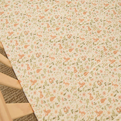 Organic Cotton Cot Sheet  - Bush Walk