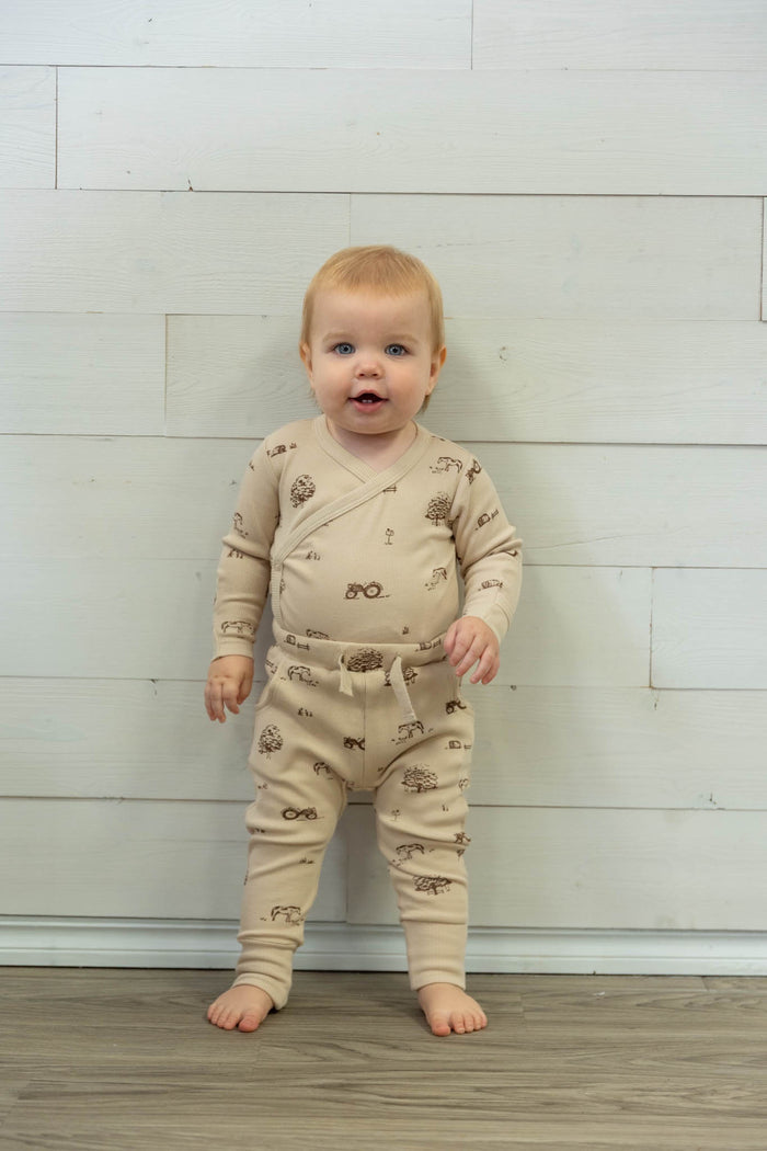 Organic Kimono Onesie & Pant Set Farm