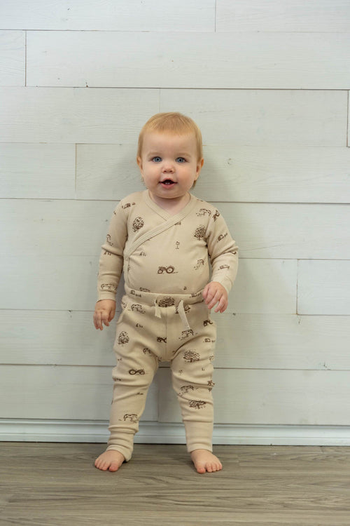 Organic Kimono Onesie & Pant Set Farm