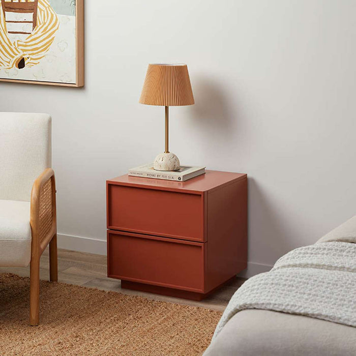 Osaka Bedside Table - Brick