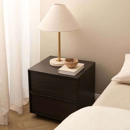 Osaka Bedside Table - Textured Black
