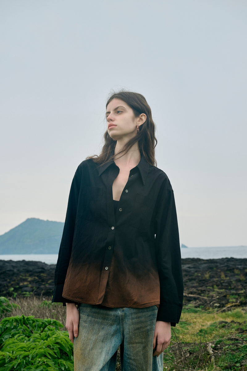 Oversized ombre shirt