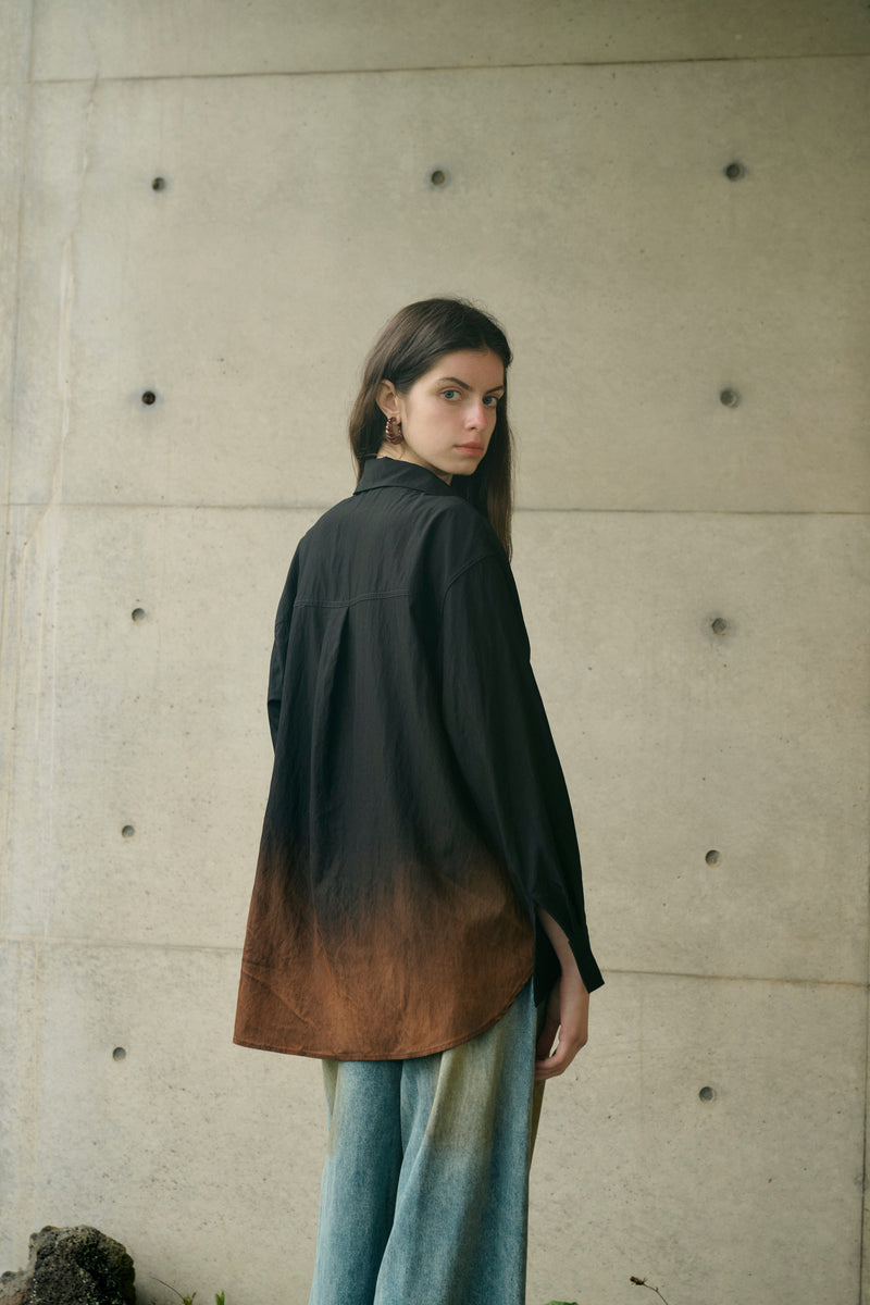 Oversized ombre shirt