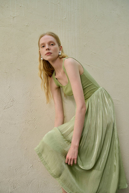 Patchwork sleeveless dress
