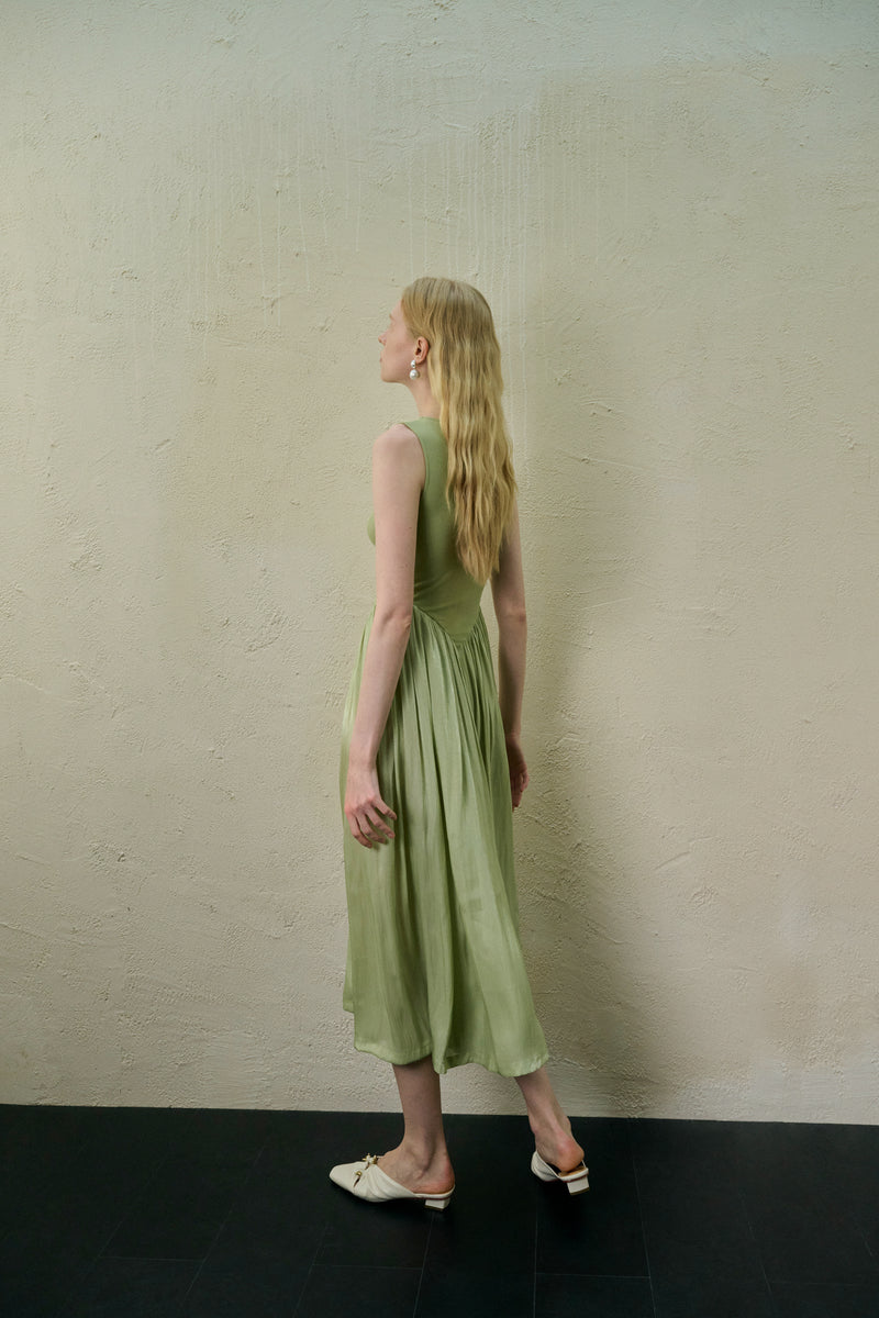 Patchwork sleeveless dress