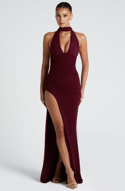 Paulina Maxi Dress - Cherry Lacquer Dress Babyboo Fashion Premium Exclusive Design