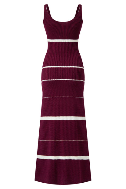 Pearl tassel wool dress