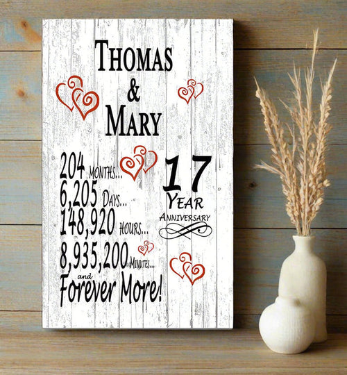 Personalized 17 Year Anniversary Gift