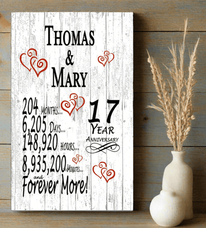 Personalized 17 Year Anniversary Gift