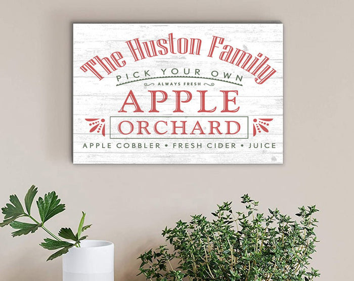 Custom apple orchard kitchen sign