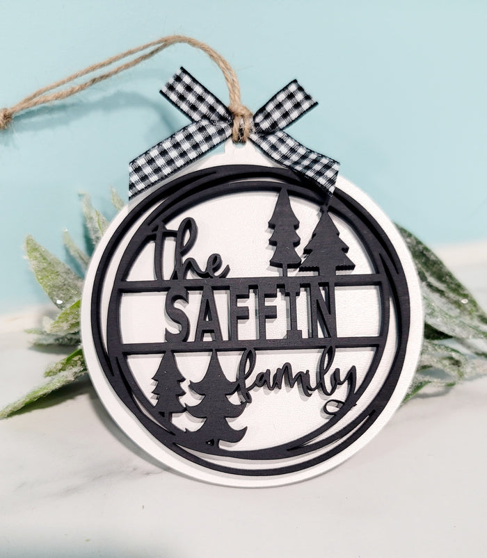 Personalized Family Name Ornament