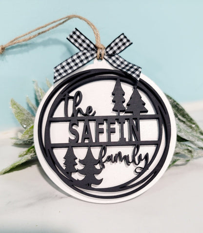 Personalized Family Name Ornament