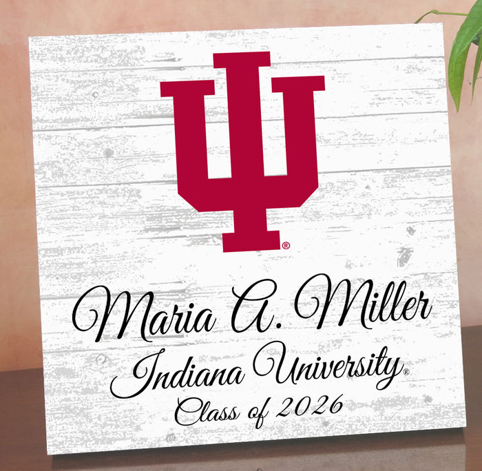 Personalized Indiana University Graduation Sign – Custom Name & Class Year Gift for Hoosiers Students, Alumni & Graduates